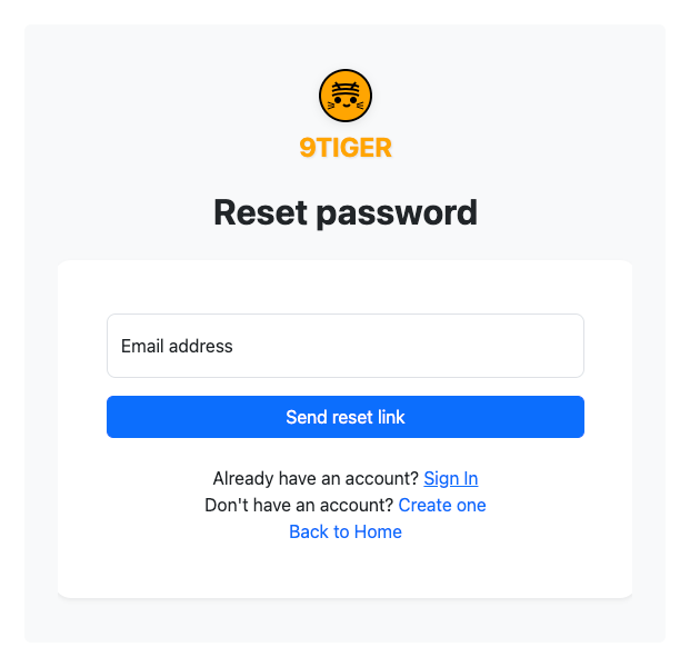 Recover password form