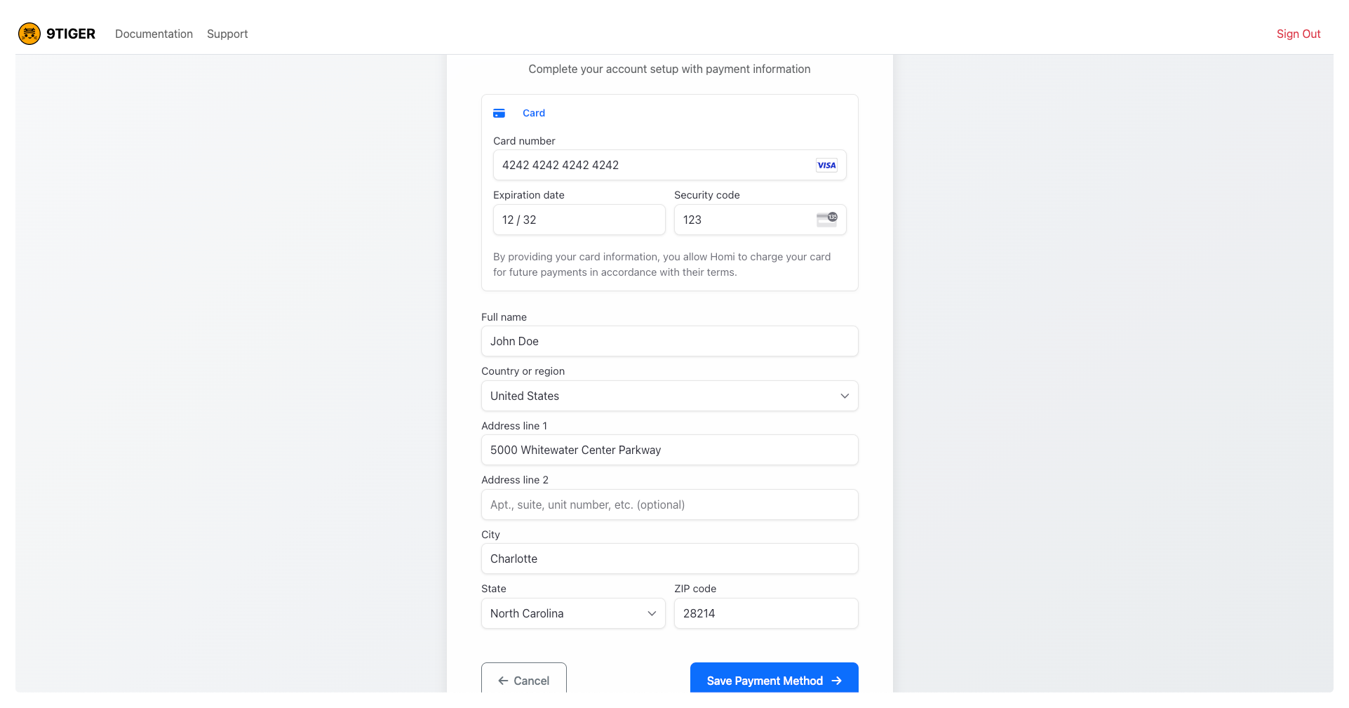 Payment Setup