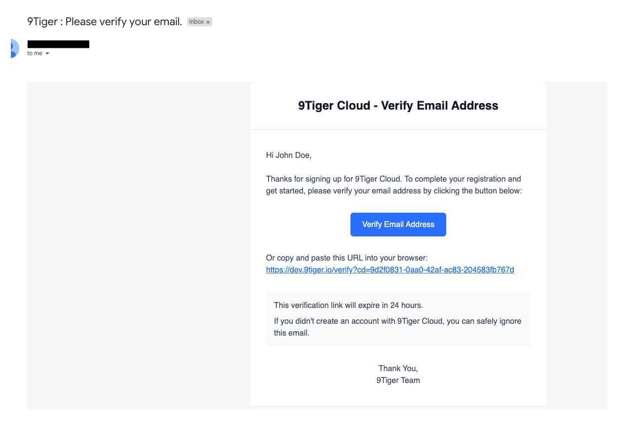Sign Up Success