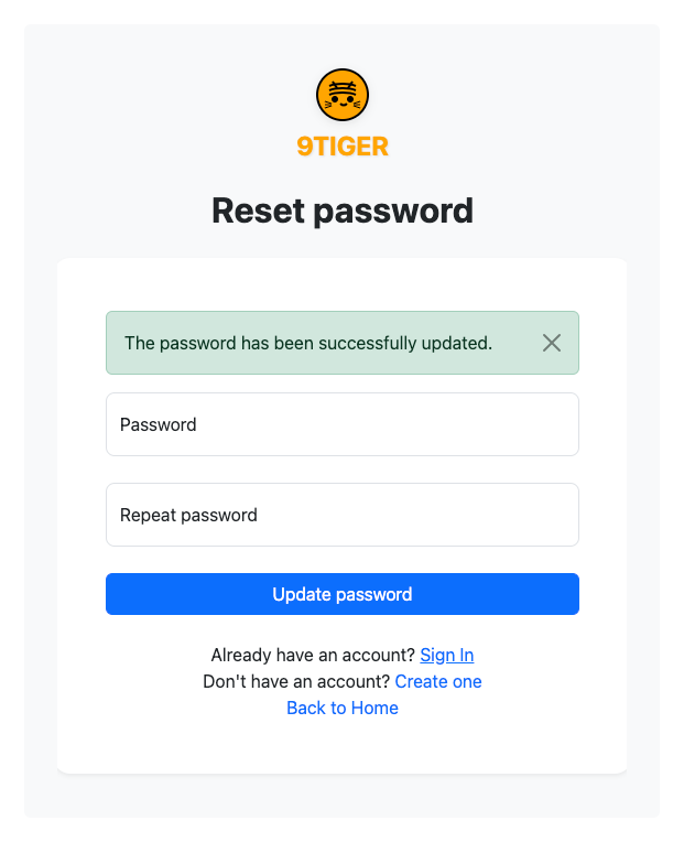Reset Password Success
